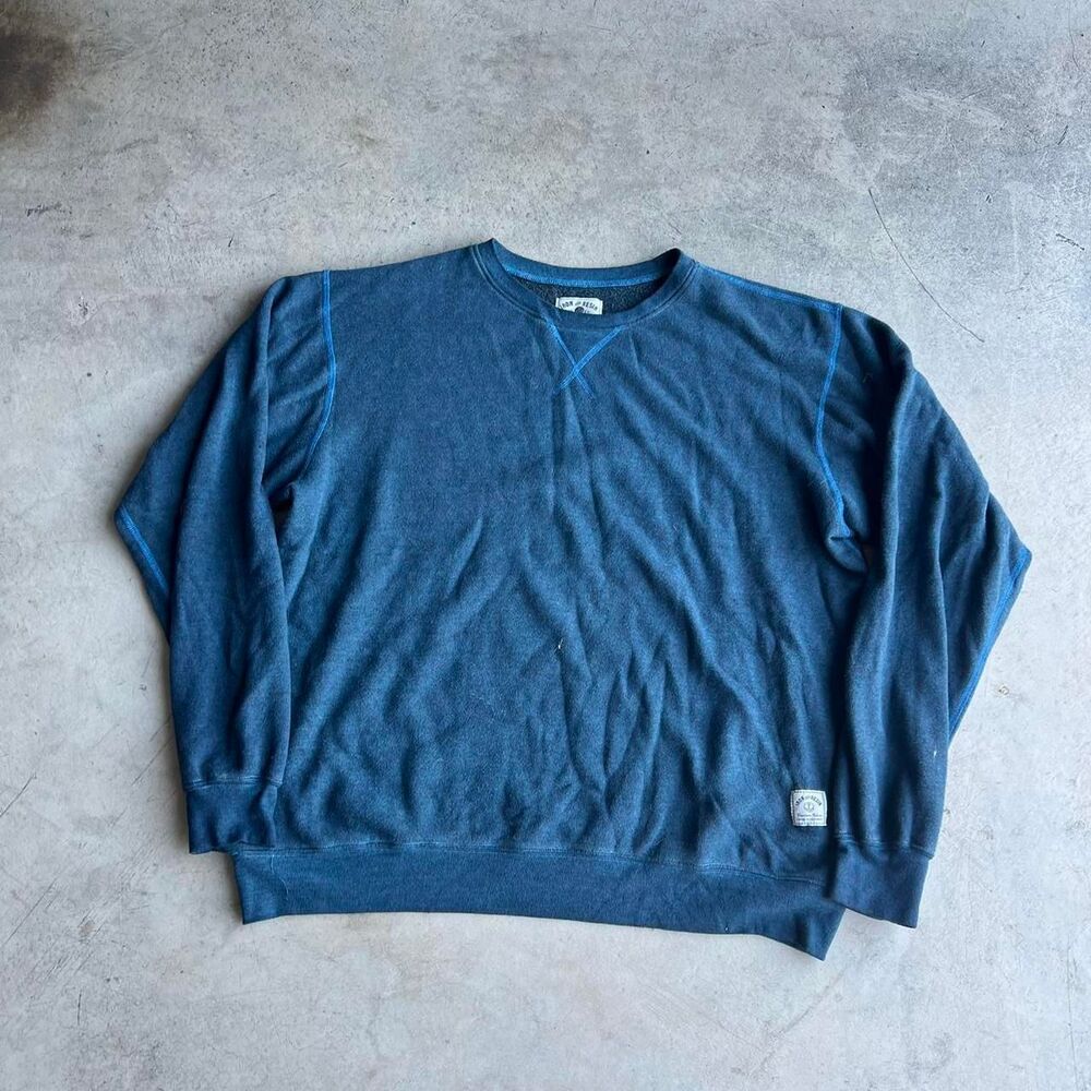 Iron & Resin crewneck sweater navy mens size L Large